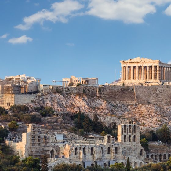 Parthenon, temple on the Athenian Acropolis, dedicated to the maiden goddess Athena